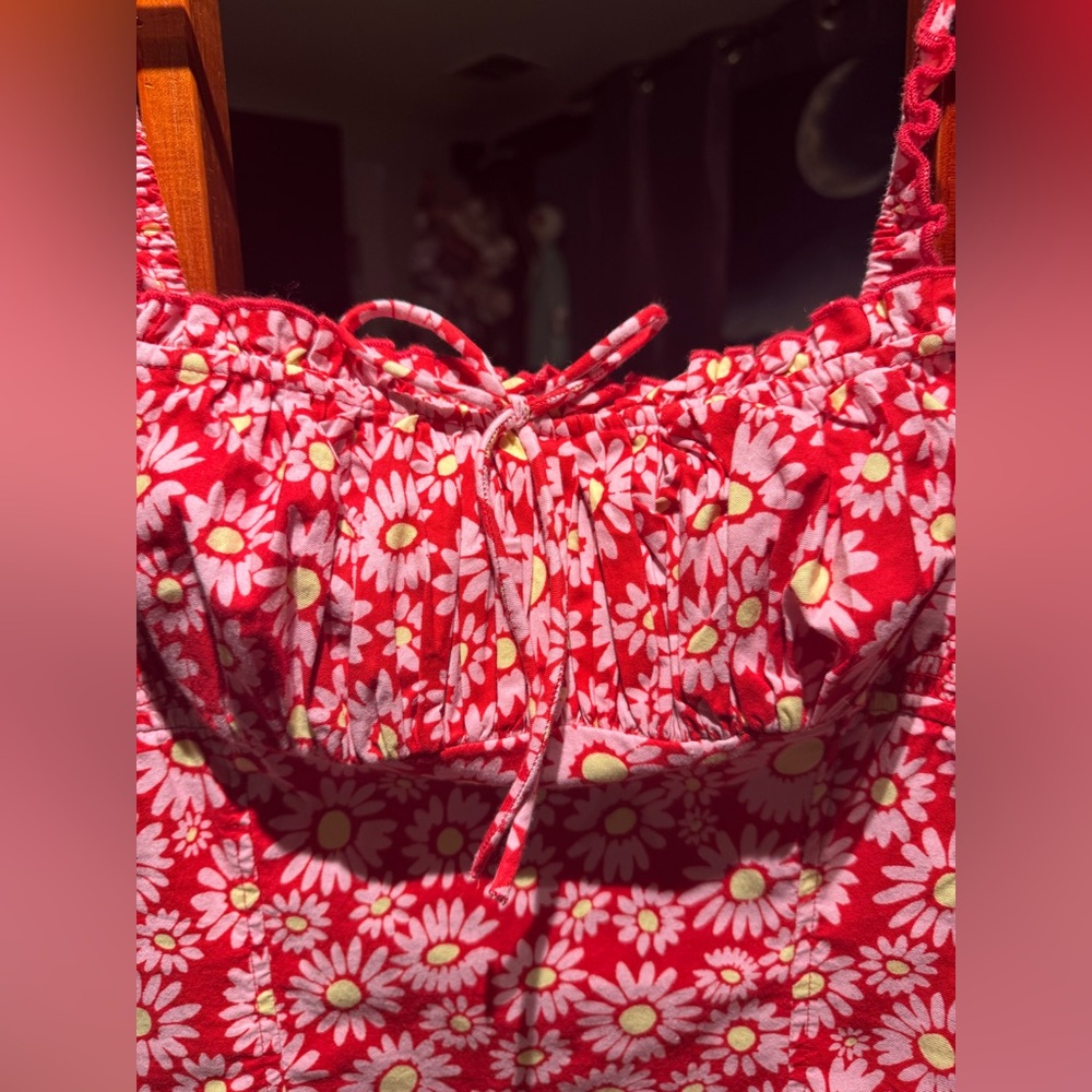Free People Red Floral Dress